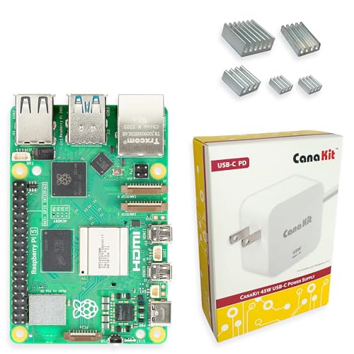 CanaKit Raspberry Pi 5 Basic Kit (2 GB de RAM | Sin tarjeta SD)