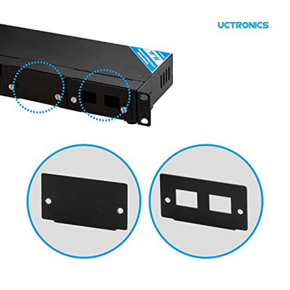 UCTRONICS - Carcasa completa para Raspberry Pi 2.0 con funcionalidad PoE, montaje en rack frontal extraíble de 19 pulgadas con tornillos cautivos, soporta hasta 5 RPis, compatible con Raspberry Pi 4B,