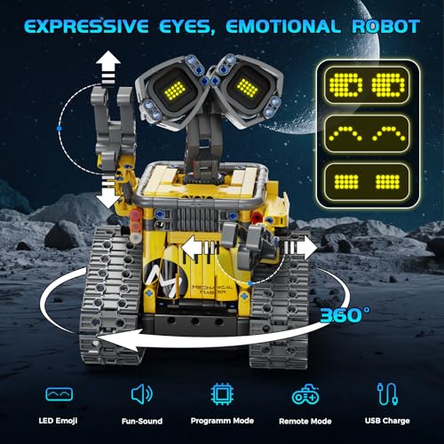 Sillbird Kit de construcción de robot con control remoto para niños de 8 a 14 años, juguete técnico de robótica de codificación STEM, regalos creativos de cumpleaños para niños, modelos 5 en 1