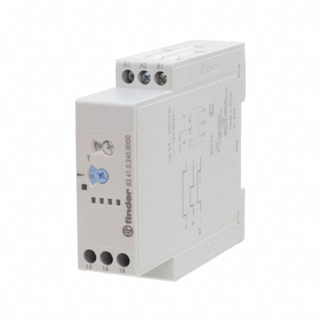 Finder Relays, Inc. 83.11.0.240.0000 83 Riel DIN Relé mecánico 0.05 seg ~ 240 h 16A a 250VCA
