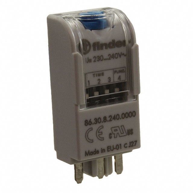 Finder Relays, Inc. 86.30.8.240.0000 86 Para enchufe Temporizador solamente, no se incluye el relé 0.05 seg ~ 100 h -