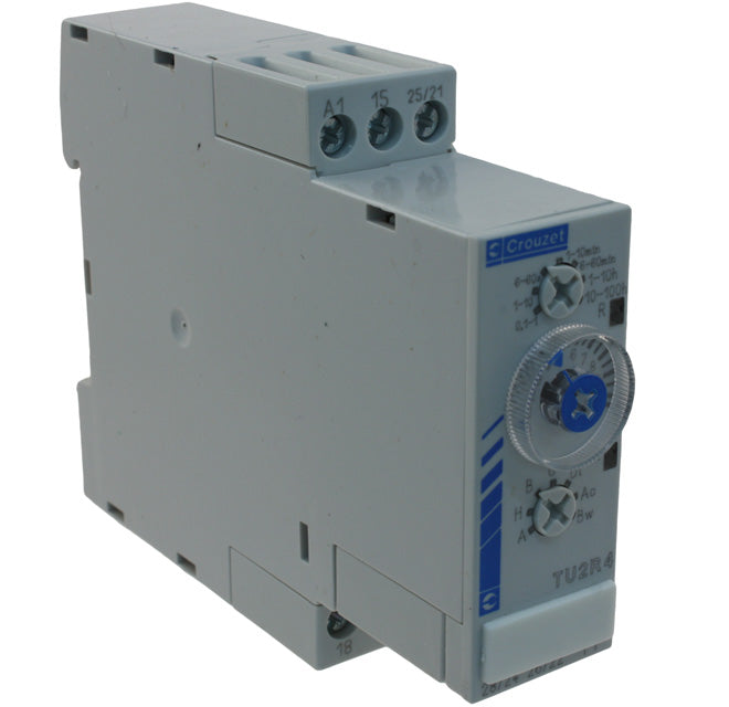 Crouzet 88865300 TU2R4 Riel DIN Relé mecánico 0.1 seg ~ 100 h 8A a 250VCA