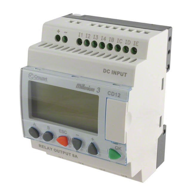 Crouzet 88970041 Millenium 3, CD12 CONTROL LOGIC 8 IN 4 OUT 24V 8 - Digital (4), Analog/Digital (4)