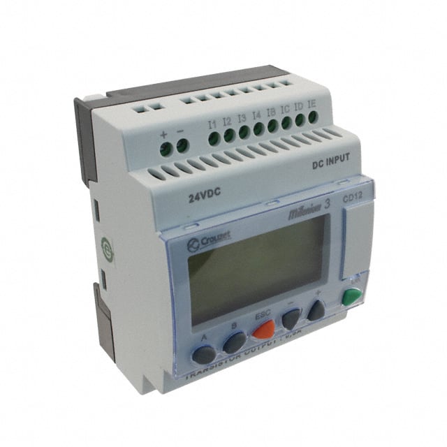 Crouzet 88970042 Millenium 3, CD12 CONTROL LOGIC 8 IN 4 OUT 24V 8 - Digital (4), Analog/Digital (4)