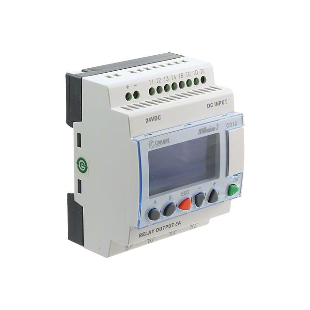 Crouzet 88974041 Millenium 3, CD12 CONTROL LOGIC 8 IN 4 OUT 24V 8 - Digital (4), Analog/Digital (4)