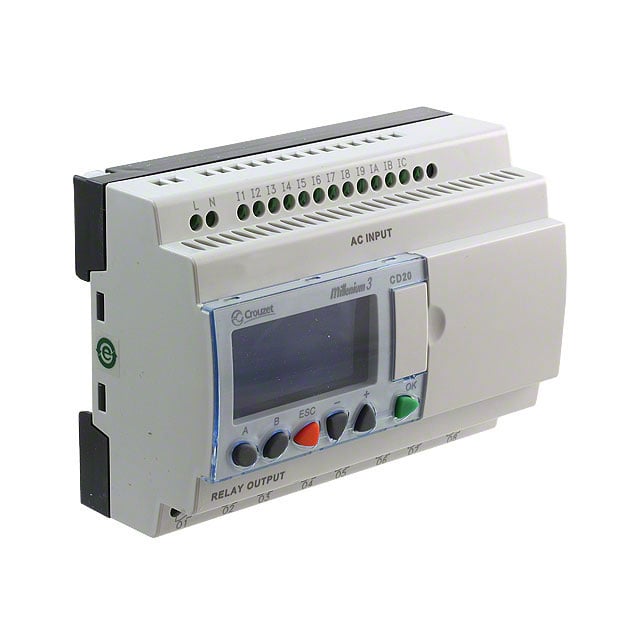 Crouzet 88974054 Millenium 3, CD20 CONTROL LOGIC 12 IN 8 OUT 24V 12 - Digital