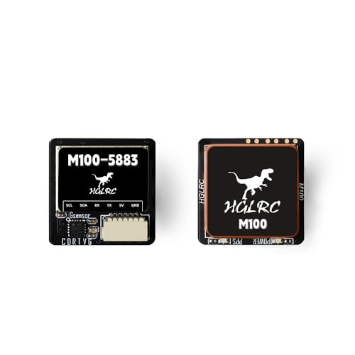 HGLRC Módulo de brújula GPS M100-5883, chip mejorado de 10ª generación compatible con UAV de ala fija FPV