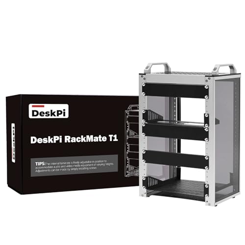 GeeekPi Gabinete de servidor 8U, rack de servidor de 10 pulgadas para equipos de red, servidores, audio y video, DeskPi RackMate T1 Rackmount