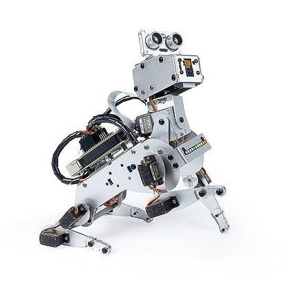 SunFounder PiDog AI Robot Dog Kit para Raspberry Pi 4/3B+/3B/Zero 2W, ChatGPT-4o habilitado con comando de voz y reconocimiento de video, control de aplicaciones, FPV, 12 servos, giroscopio, cámara,