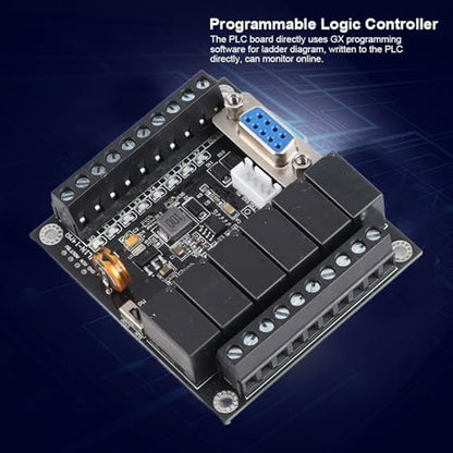 DC24V Controlador PLC Kit Controlador Lógico Programable Salida de Relé Tablero de Control Industrial Programable FX1N-14MR Módulo Controlador de Relé Tablero de Control Industrial