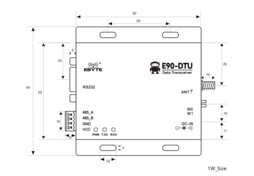 LoRa 433MHz Receptor Transceptor Inalámbrico RS232 RS485 30dbm TCXO E90-DTU(433L30)-V8 Largo Alcance 5.0 mi PLC Radio Módem LoRa