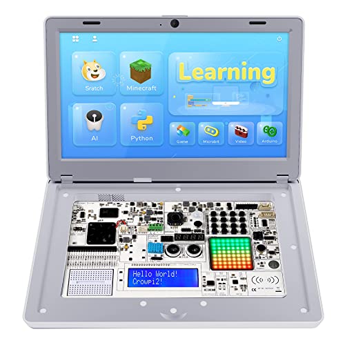 Computadora portátil de programación para Raspberry Pi, para Raspberry Pi 4, CrowPi2 programación portátil, computadora de placa única - Kit avanzado