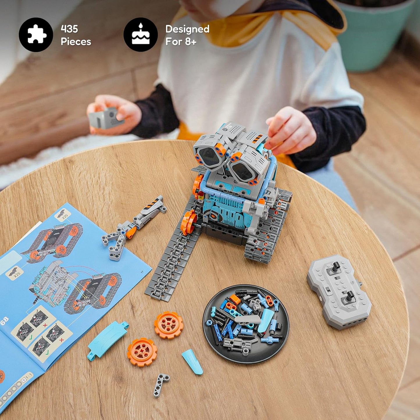 Sillbird Kit de construcción de robot con control remoto para niños de 8 a 14 años, juguete técnico de robótica de codificación STEM, regalos creativos de cumpleaños para niños, modelos 5 en 1