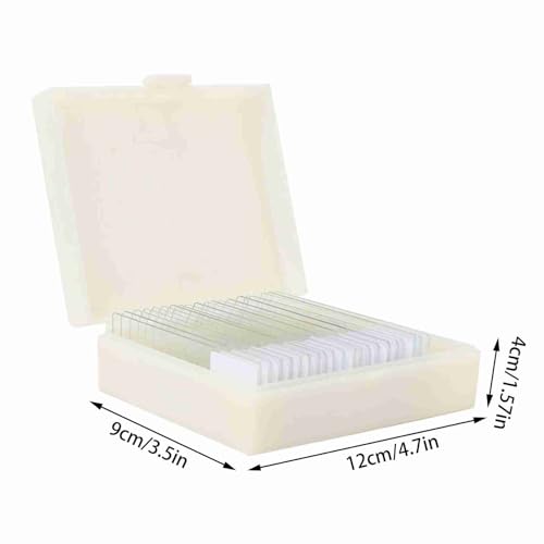 20pcs microscopio diapositivas biología y patología preparadas microbiológicas bacterianas microscopio diapositivas conjunto con caja de plástico