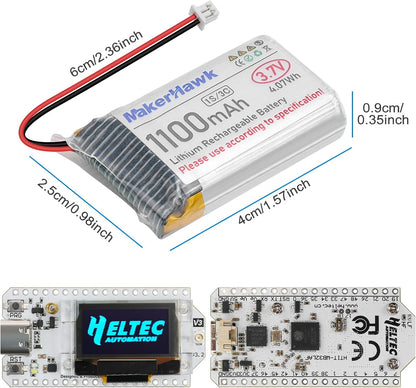 ESP32 LoRa V3 Placa de módulo con batería de 3000 mAh - con antena de 915 MHz y dispositivos de carcasa SX1262 LoRa V3 para Meshtastic Arduino LoRawan IOT