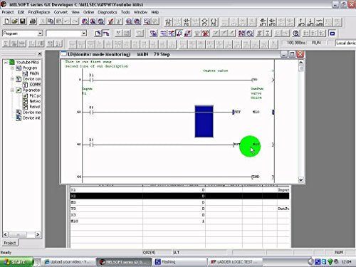 Controlador programable de lógica de escalera PLC, interfaz de programación y software de desarrollo GX, kit de inicio 24V, 12 entradas, 8 salidas de relé con fuente de alimentación