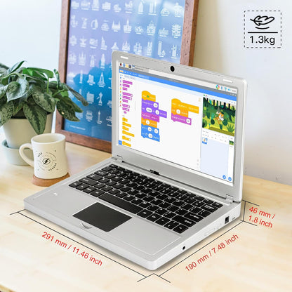 Computadora portátil de programación para Raspberry Pi, para Raspberry Pi 4, CrowPi2 programación portátil, computadora de placa única - Kit avanzado