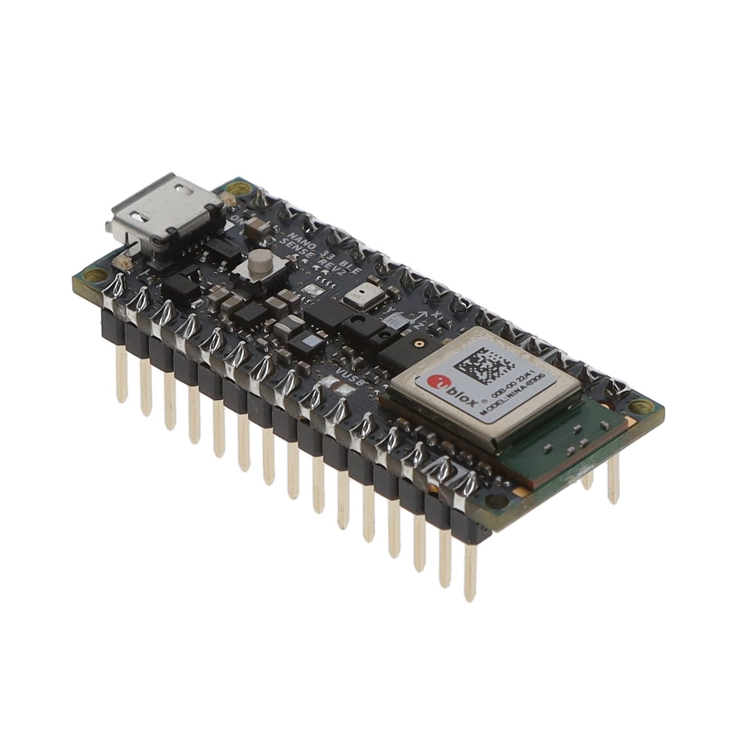 Arduino ABX00070 NINA-B3, Maker ARDUINO NANO 33 BLE SENSE W/ HDR MCU 32 bits ARM® Cortex®-M4F