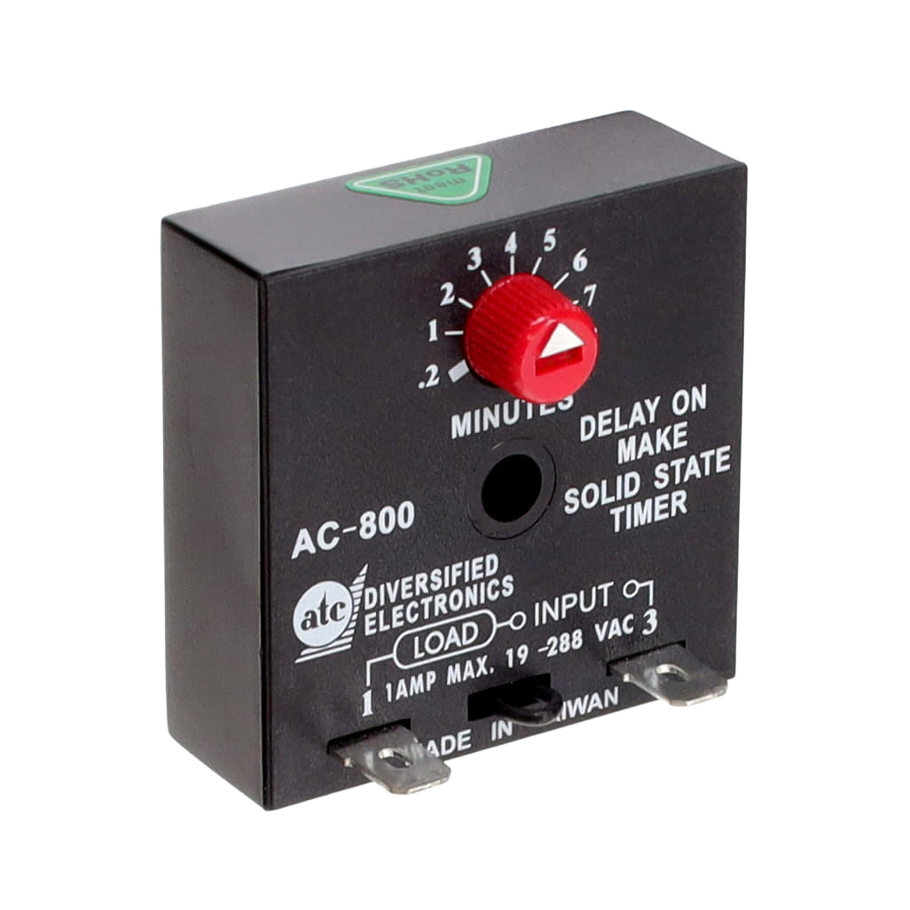 ATC-Diversified Electronics AC-800 AC-800 Montaje de chasis Relé mecánico 0.2 min ~ 8 min -