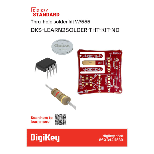 DigiKey Standard DKS-LEARN2SOLDER-THT LEARN2SOLDER THRU-HOLE SOLDER KIT W/555