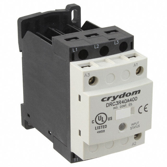Sensata-Crydom DRC3R40A400 Solicon DRC Montaje de chasis, Riel DIN 3PST-NO (Normalmente abierto) (3 Forma A)