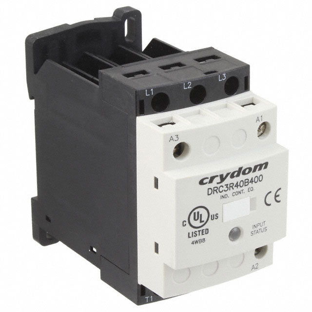 Sensata-Crydom DRC3R40B400 Solicon DRC Montaje de chasis, Riel DIN 3PST-NO (Normalmente abierto) (3 Forma A)