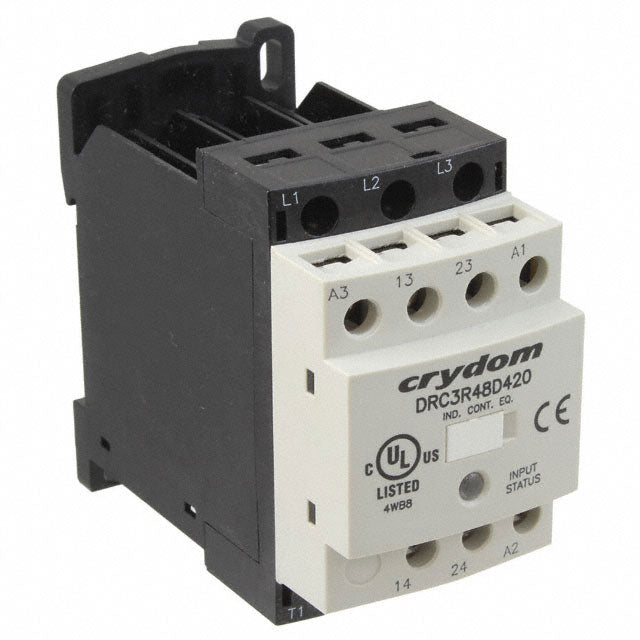 Sensata-Crydom DRC3R48D420 Solicon DRC Montaje de chasis, Riel DIN 3PST-NO (Normalmente abierto) (3 Forma A)