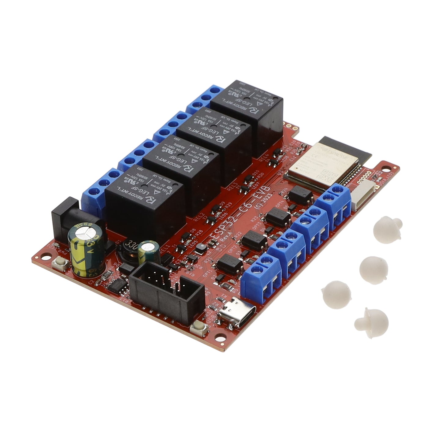 Olimex LTD ESP32-C6-EVB ESP32-C Transceiver; 802.11 b/g/n/ax (Wi-Fi, WiFi, WLAN), 802.15.4 (Thread, Zigbee®), Bluetooth® 5.x (BLE)