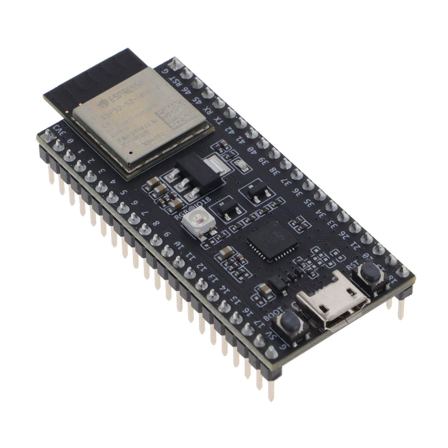 Espressif Systems ESP32-S2-DEVKITM-1-N4R2 ESP32-S Transceiver; 802.11 a/b/g/n (Wi-Fi, WiFi, WLAN)