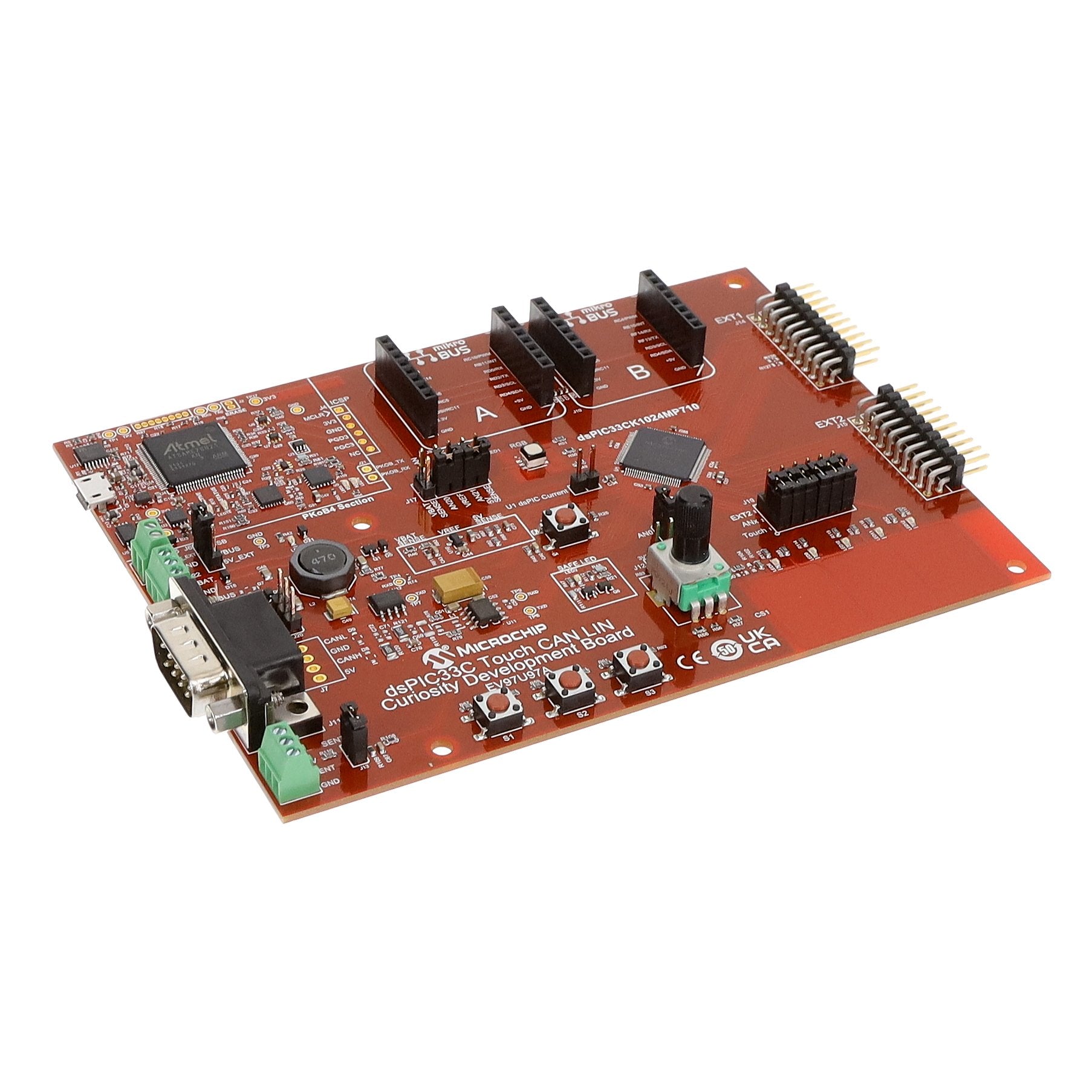 Microchip Technology EV97U97A dsPIC® DSPIC33C TOUCH-CAN-LIN EVAL BRD