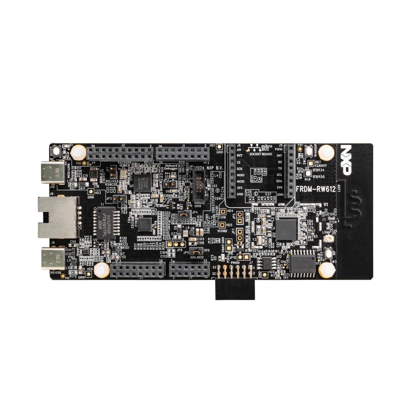 NXP USA Inc. FRDM-RW612 - Transceiver; 802.11 a/b/g/n/ac/ax (Wi-Fi, WiFi, WLAN), 802.15.4 (Thread, Zigbee®), Bluetooth® 5.x (BLE)
