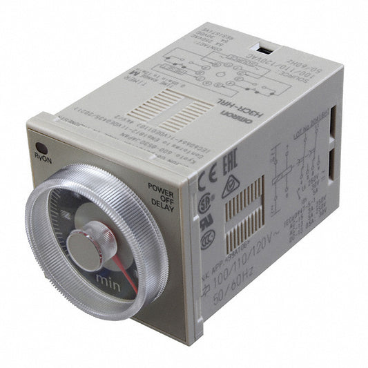 Omron Automation and Safety H3CR-HRL AC100-120 M H3CR-H Para enchufe Relé mecánico 0.05 min ~ 12 min 5A a 250VCA