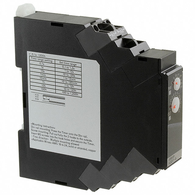 Omron Automation and Safety H3DT-A2 AC/DC24-240 H3DT Riel DIN Relé mecánico 0.1 seg ~ 1200 h -