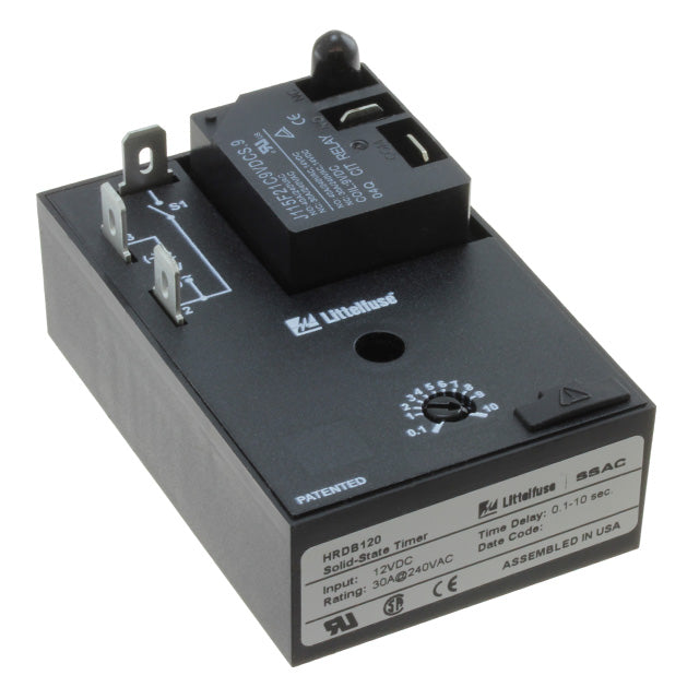 Littelfuse Inc. HRDB120 HRDB Montaje de chasis Relé mecánico 0.1 ~ 10 seg 30A a 125/240VCA