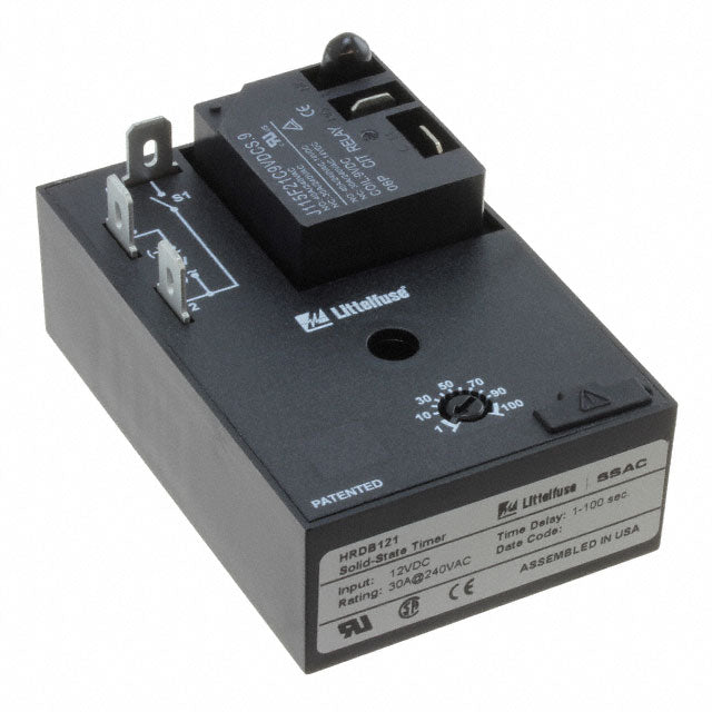 Littelfuse Inc. HRDB121 HRDB Montaje de chasis Relé mecánico 1 ~ 100 seg 30A a 125/240VCA