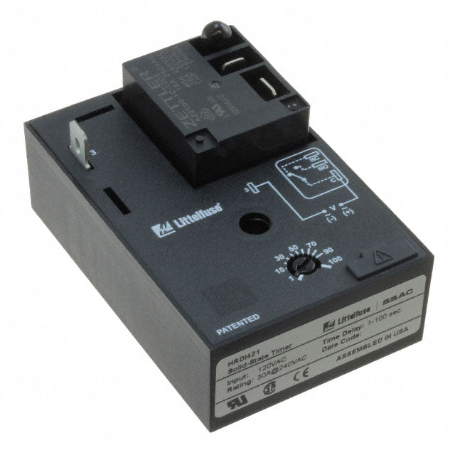Littelfuse Inc. HRDI421 HRDI Montaje de chasis Relé mecánico 1 ~ 100 seg 30A a 125/240VCA