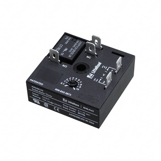 Littelfuse Inc. KRDM120 KRDM Montaje de chasis Relé mecánico 0.1 ~ 10 seg 10A a 125VCA