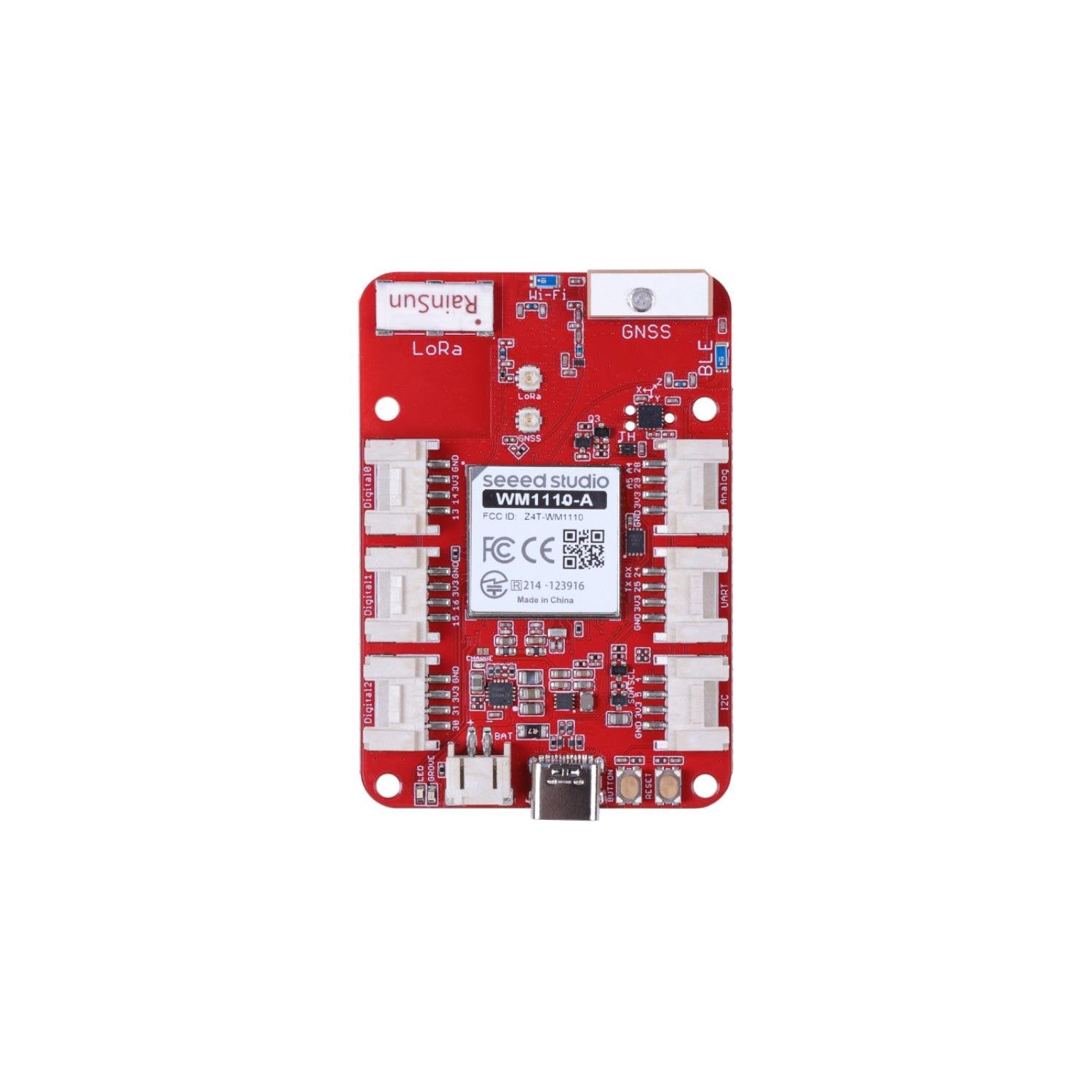 Seeed 114993187 - Transceiver; 802.11 b/g/n (Wi-Fi, WiFi, WLAN), 802.15.4 (Thread, Zigbee®), ANT, AWS (Amazon Sidewalk), Bluetooth® 5.x (BLE), GNSS (Beidou, GPS), LoRa® (LoRaWAN®)