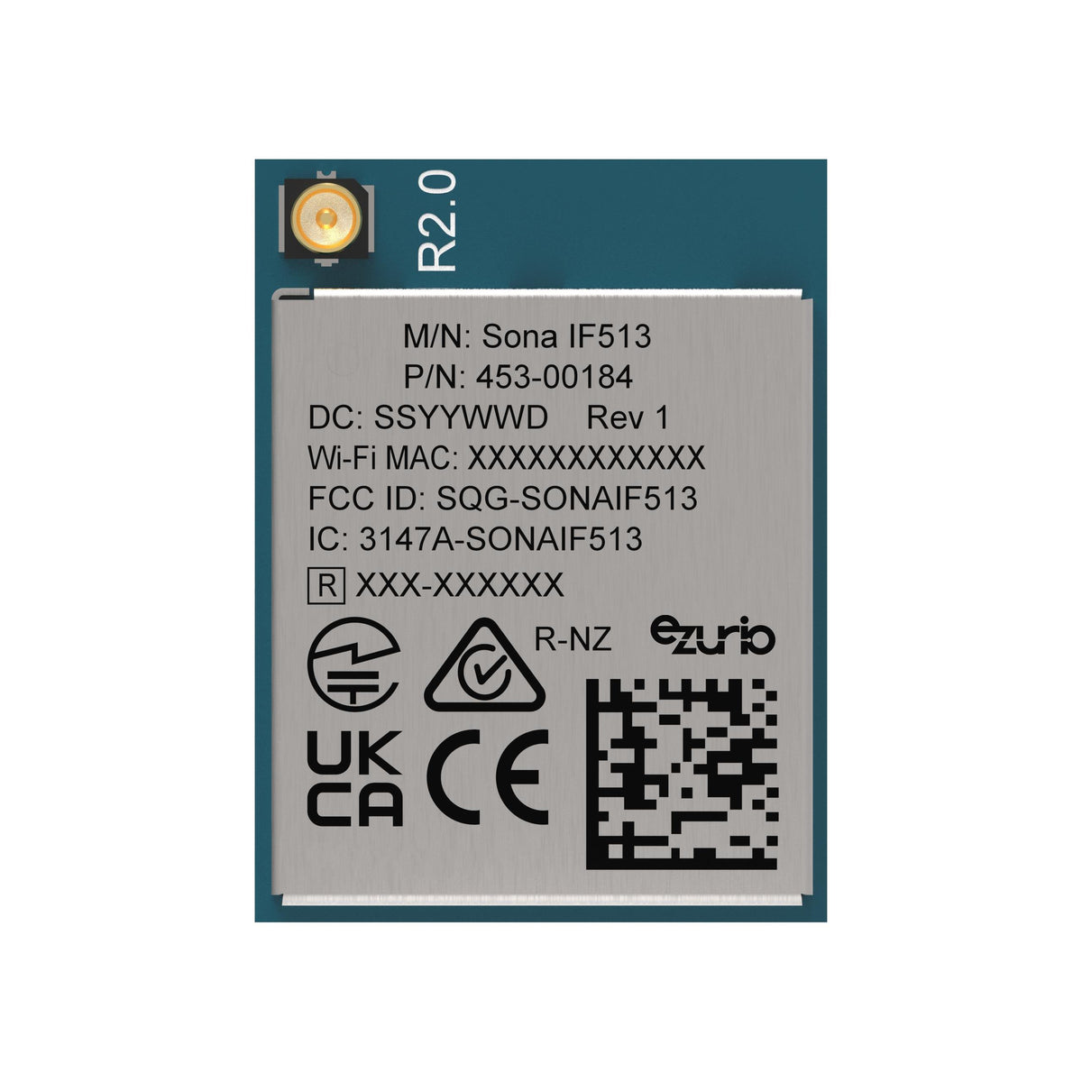 Ezurio 453-00184R Sona™ IF513 BlueTooth, WiFi