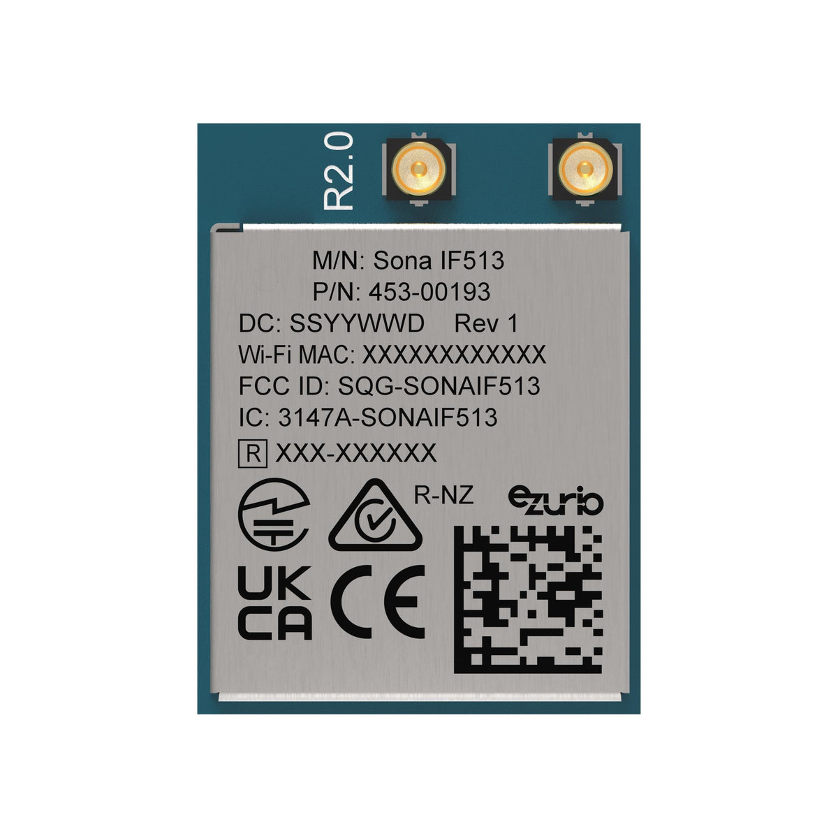 Ezurio 453-00193R Sona™ IF513 BlueTooth, WiFi