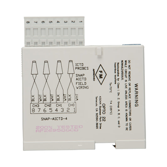 Opto 22 SNAP-AICTD-4 SNAP Input, Output (I/O) Module SNAP Series