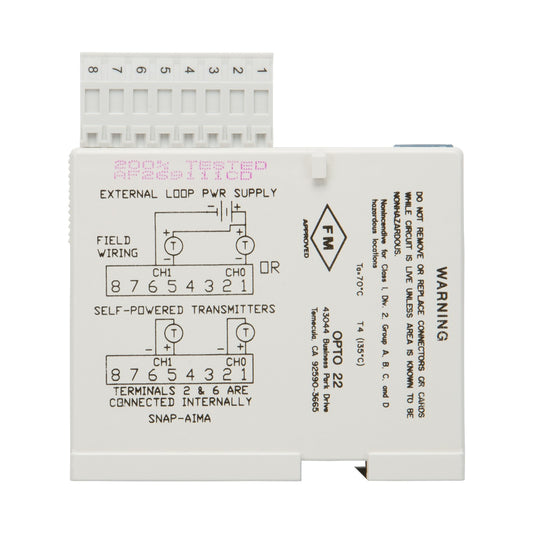 Opto 22 SNAP-AIMA SNAP Input, Output (I/O) Module SNAP Series