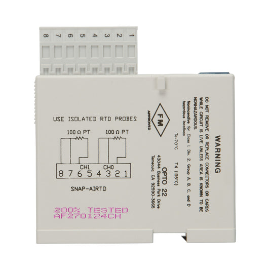 Opto 22 SNAP-AIRTD SNAP Input, Output (I/O) Module SNAP Series