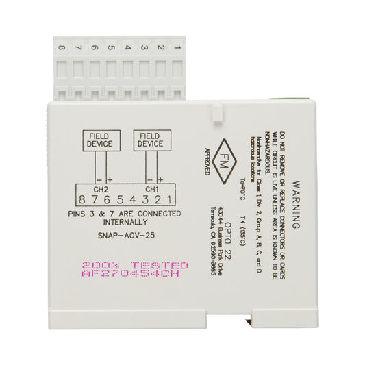 Opto 22 SNAP-AOV-25 SNAP Input, Output (I/O) Module -