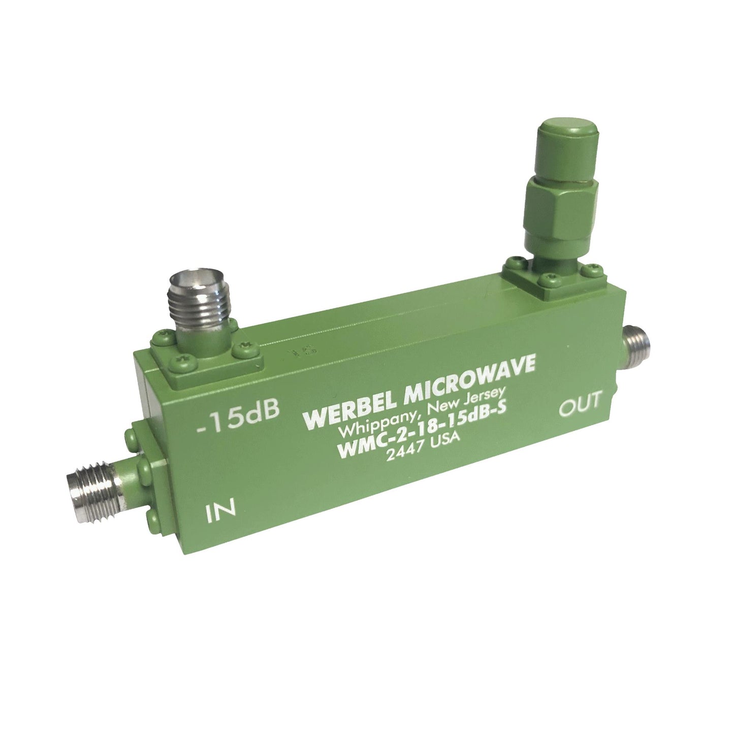 Werbel Microwave LLC WMC-2-18-15dB-S Single Coupler Estándar 2GHz ~ 18GHz Celular, GSM, ISM, militar, PCN, Wi-Fi, WiMAX