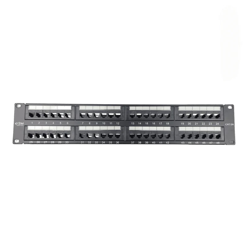 4XEM 4XCAT6APATCH48 - Patch Panel, Cat6A RJ45 Jack (Not Provided)