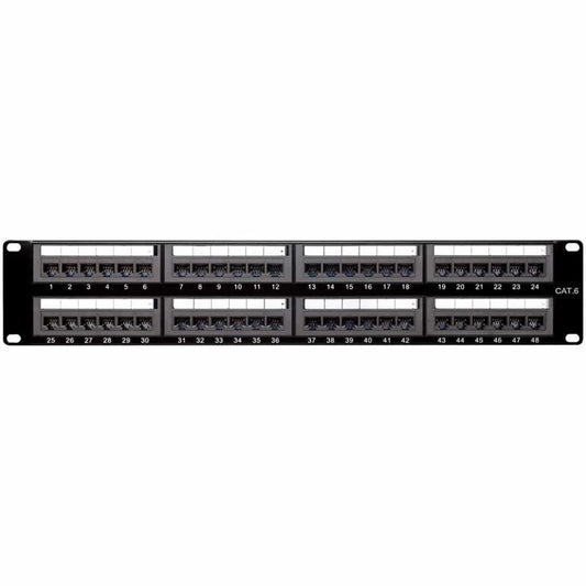 4XEM 4XRMC6PP48 - Patch Panel, Cat6 RJ45 Jack (Not Provided)
