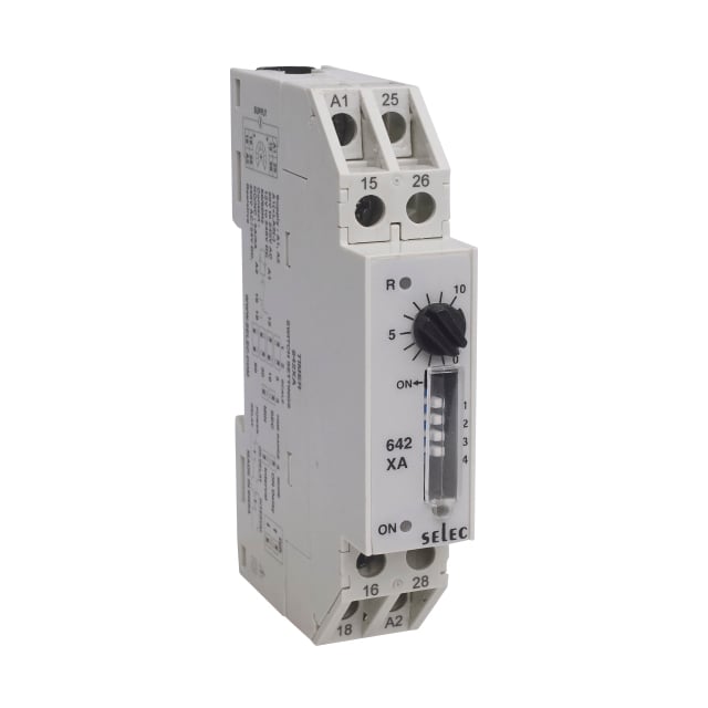 Selec Controls USA Inc. 642XA 642XA Riel DIN Relé mecánico 0seg ~ 60min 5A a 250VCA/24VCC