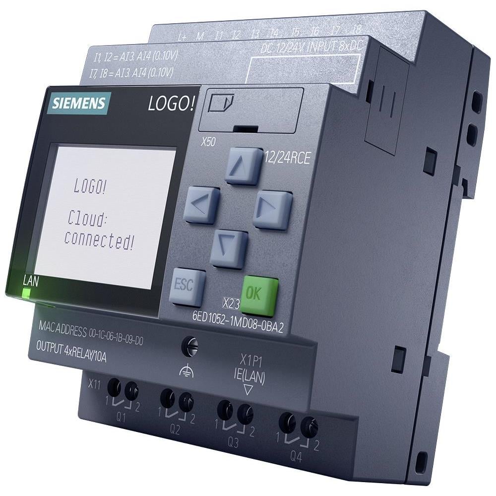 Siemens 6ED10521MD080BA2 LOGO! 8.4 LOGO 12/24RCE. 8DI(4AI)/4DO. 400 -