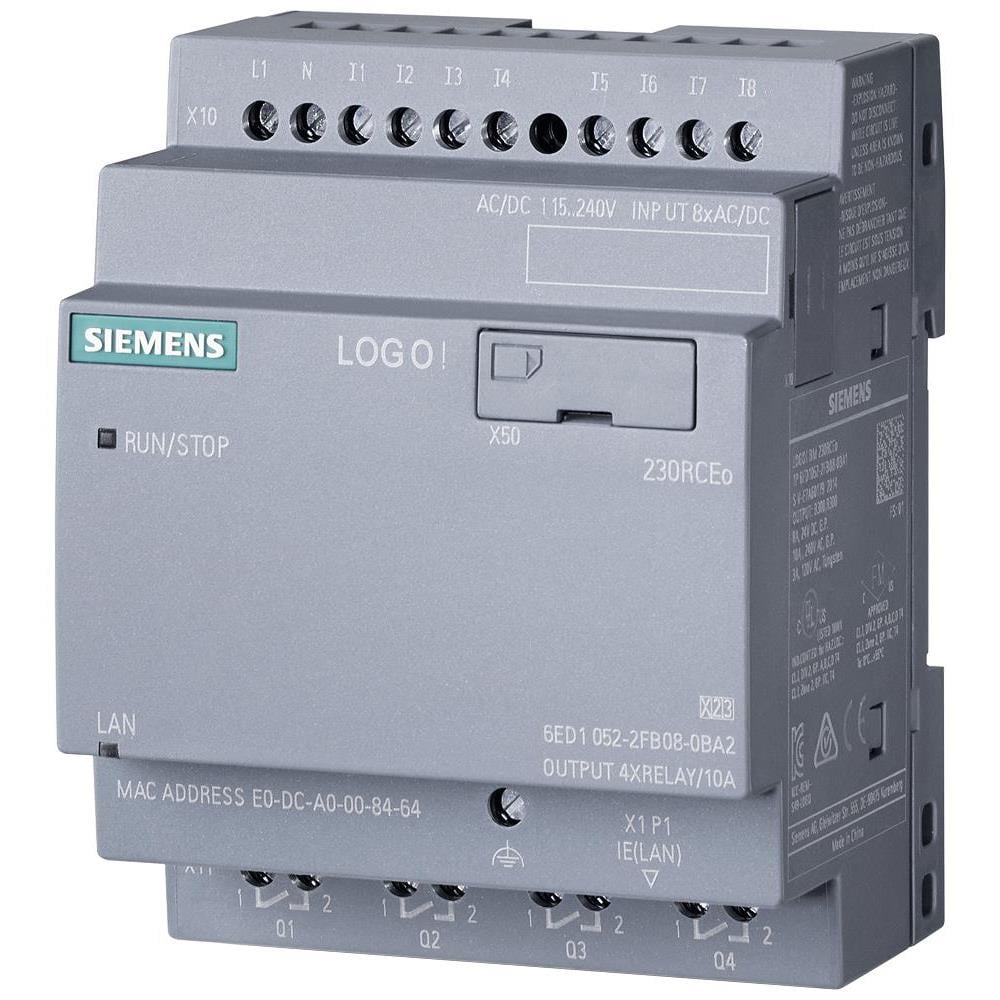 Siemens 6ED10522FB080BA2 LOGO! 8.4 LOGO 230RCEO. 8DI/4DO.400 BLOCKS -